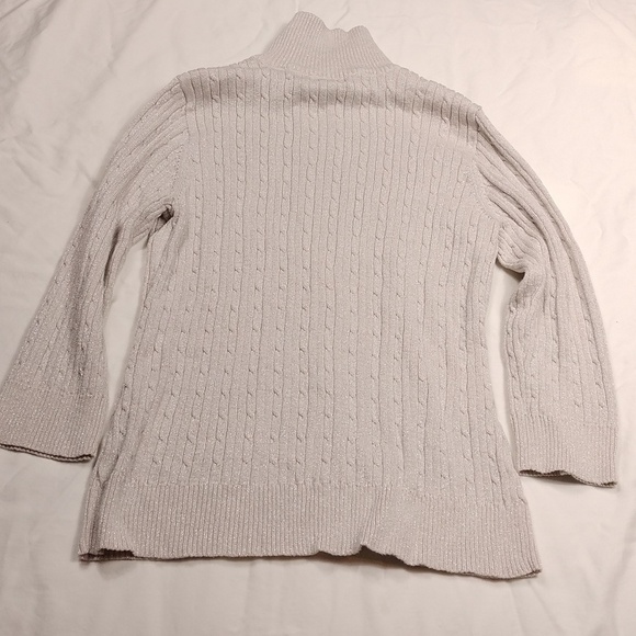 Chaps women's zippered 3/4 sleeved sweater size large - Picture 7 of 11